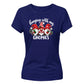 Adorable festive gnomes graphic Christmas Ladies T-Shirt