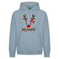 Adorable Reindeer Mummy Face Christmas Oversized Hoodie