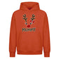 Adorable Reindeer Mummy Face Christmas Oversized Hoodie