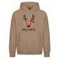 Adorable Reindeer Mummy Face Christmas Oversized Hoodie