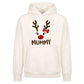 Adorable Reindeer Mummy Face Christmas Oversized Hoodie