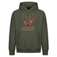 Adorable Reindeer Mummy Face Christmas Oversized Hoodie