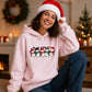Adorable row of five happy snowmen Christmas Unisex Hoodie