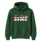 Adorable row of five happy snowmen Christmas Unisex Hoodie