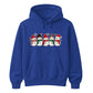 Adorable row of five happy snowmen Christmas Unisex Hoodie