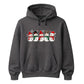 Adorable row of five happy snowmen Christmas Unisex Hoodie