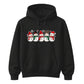 Adorable row of five happy snowmen Christmas Unisex Hoodie