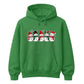 Adorable row of five happy snowmen Christmas Unisex Hoodie