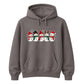 Adorable row of five happy snowmen Christmas Unisex Hoodie