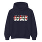 Adorable row of five happy snowmen Christmas Unisex Hoodie