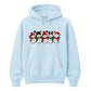 Adorable row of five happy snowmen Christmas Unisex Hoodie