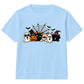 Adorable spooky characters group Halloween Kids T-Shirt