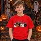 Adorable spooky characters group Halloween Kids T-Shirt