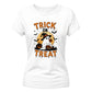 Adorable witch hat ghost graphic Halloween Ladies t-shirt