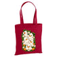 Adorably cute stacked ducklings red print cotton Tote Bag