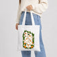 Adorably cute stacked ducklings red print cotton Tote Bag