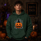 Adorably spooky black cat pumpkin Halloween Unisex Hoodie