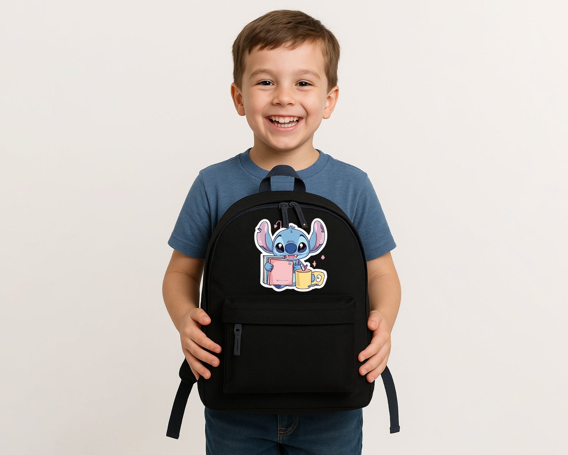 Stitch Kids Backpack, Cute Cartoon Printed Back To School Bag For Boys & Girls, Disney Fashion Schoolbag M8477