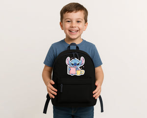 Stitch Kids Backpack, Cute Cartoon Printed Back To School Bag For Boys & Girls, Disney Fashion Schoolbag M8477