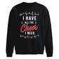 All The Cheer I Need Lights Christmas Oversized Sweatshirt