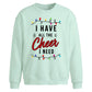 All The Cheer I Need Lights Christmas Oversized Sweatshirt