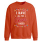 All The Cheer I Need Lights Christmas Oversized Sweatshirt