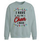 All The Cheer I Need Lights Christmas Oversized Sweatshirt