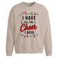 All The Cheer I Need Lights Christmas Oversized Sweatshirt