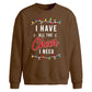 All The Cheer I Need Lights Christmas Oversized Sweatshirt