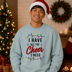 All The Cheer I Need Lights Christmas Oversized Sweatshirt
