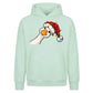 Amusing peekaboo goose graphic Christmas Oversized Hoodie