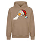 Amusing peekaboo goose graphic Christmas Oversized Hoodie