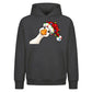 Amusing peekaboo goose graphic Christmas Oversized Hoodie