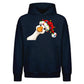 Amusing peekaboo goose graphic Christmas Oversized Hoodie