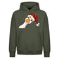 Amusing peekaboo goose graphic Christmas Oversized Hoodie