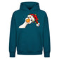 Amusing peekaboo goose graphic Christmas Oversized Hoodie