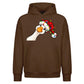 Amusing peekaboo goose graphic Christmas Oversized Hoodie