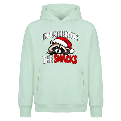 Amusing raccoon snack lovers Christmas Oversized Hoodie