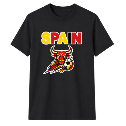 Angry Bull Mascot Spain Football Tournament Unisex T-Shirt