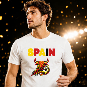 Angry Bull Mascot Spain Football Tournament Unisex T-Shirt