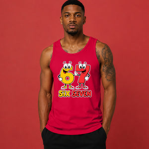 Animated Cartoon Six Seven Character Novelty Men Tank Top
