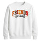 Arched Friendsgiving font art Thanksgiving Unisex Sweatshirt