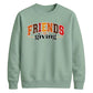 Arched Friendsgiving font art Thanksgiving Unisex Sweatshirt