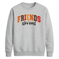 Arched Friendsgiving font art Thanksgiving Unisex Sweatshirt