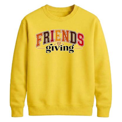 Arched Friendsgiving font art Thanksgiving Unisex Sweatshirt