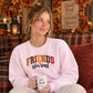Arched Friendsgiving font art Thanksgiving Unisex Sweatshirt