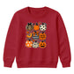 Assorted pattern pumpkin grid Halloween Kids Sweatshirt