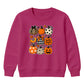 Assorted pattern pumpkin grid Halloween Kids Sweatshirt