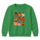 Assorted pattern pumpkin grid Halloween Kids Sweatshirt