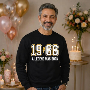 60th Birthday Gift Unisex Sweatshirt 1966 A Legend Was Born